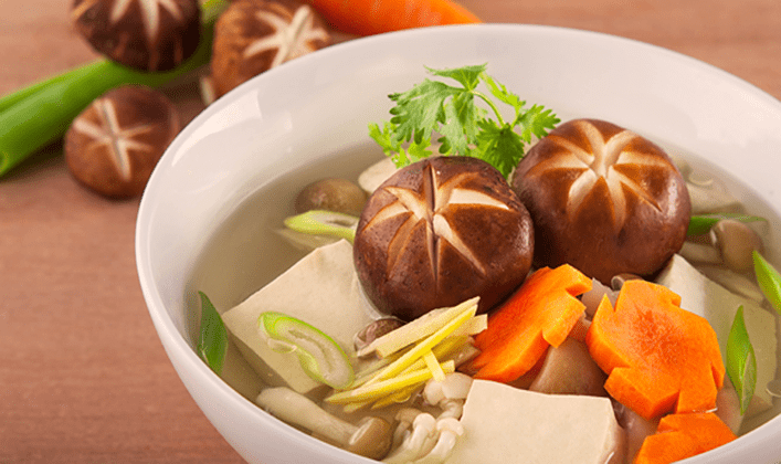 canh nấm nấu chay