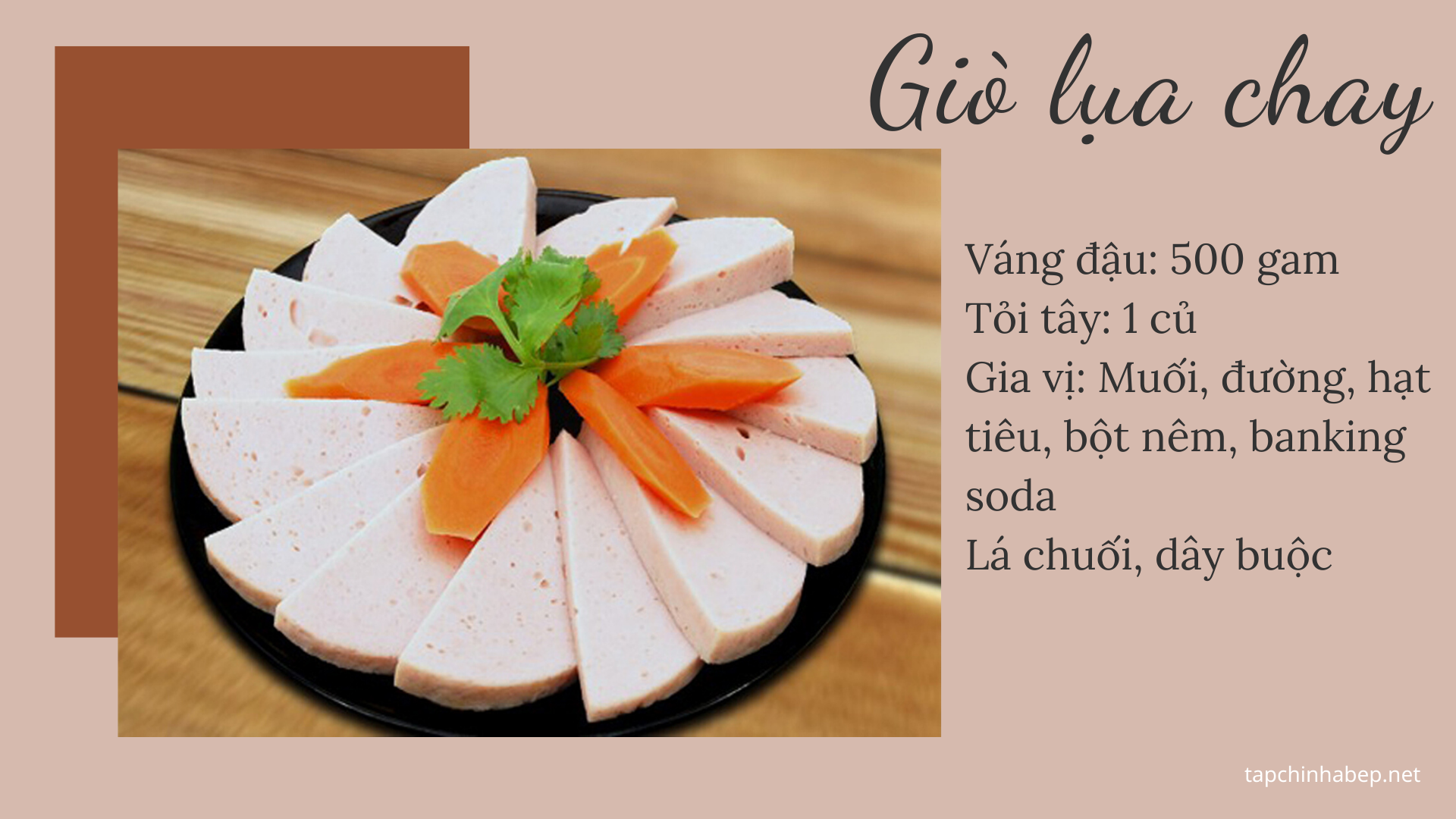 giò lụa chay - làm món chay ngon đãi tiệc