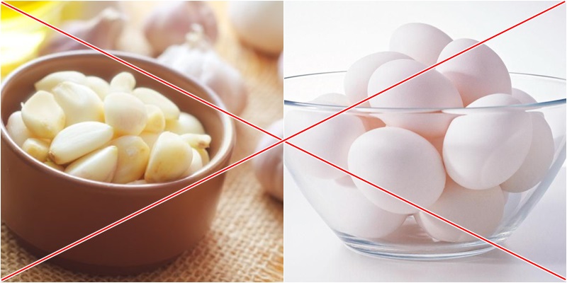 trứng và tỏi