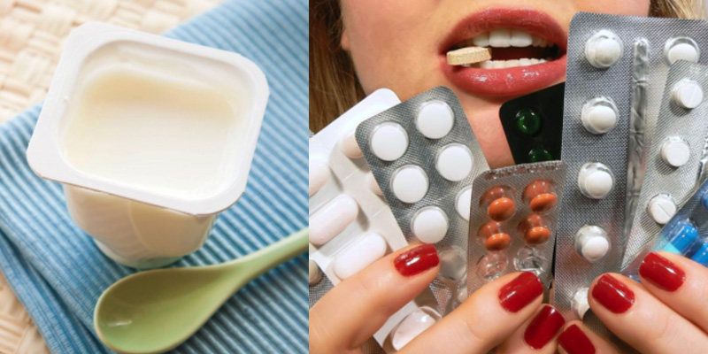 Ăn sữa chua và uống thuốc kháng sinh sẽ làm lợi khuẩn của sữa chua bị tiêu diệt