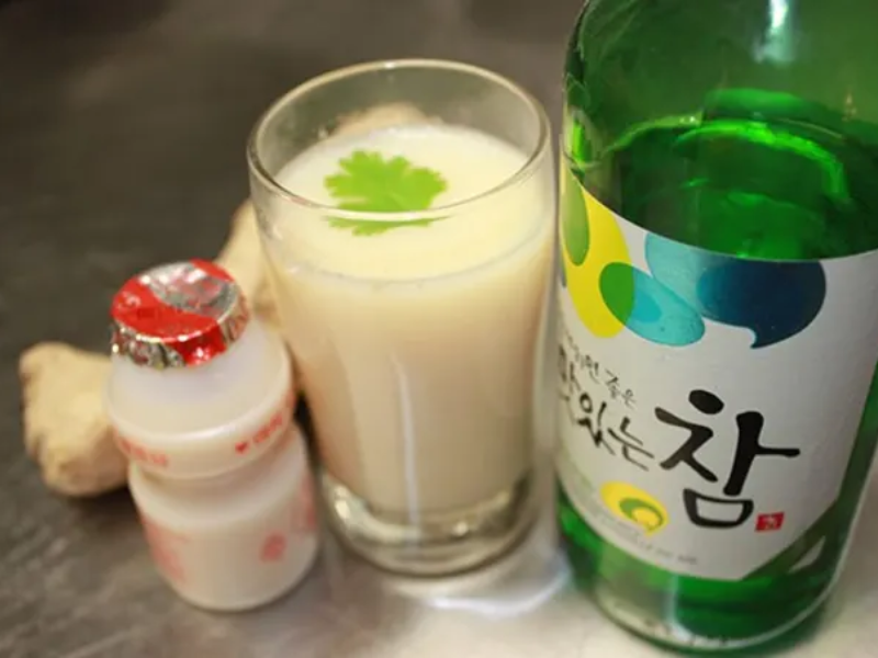 công thức pha rượu soju với yakult