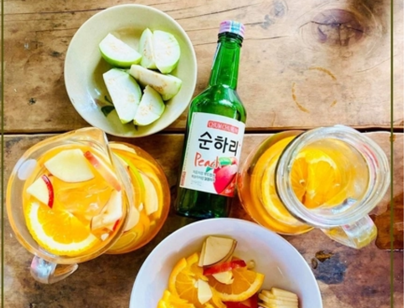 công thức pha rượu soju